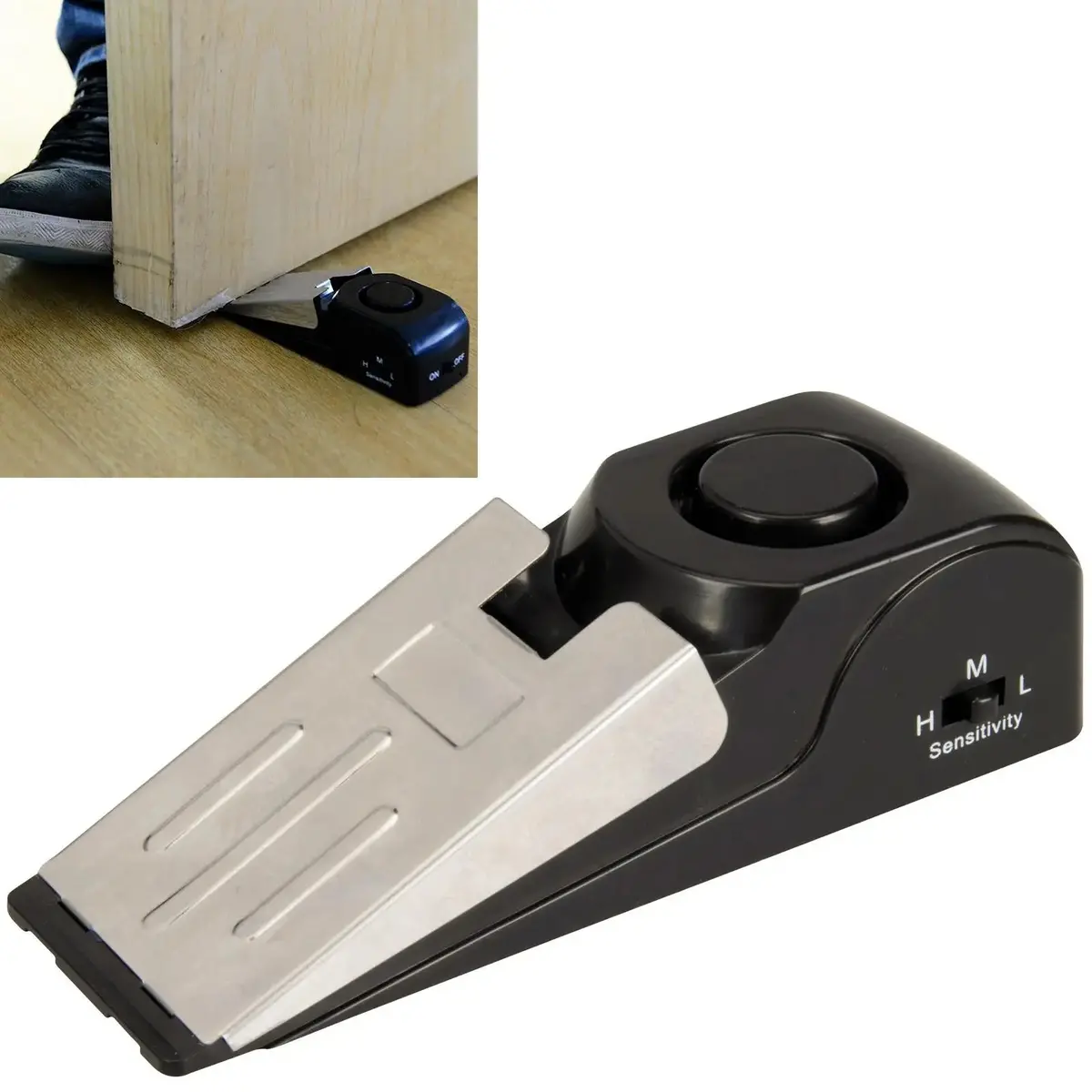 Silverline Door Stop Alarm Home Dorm Hotel Hostel Portable Security Safety 1