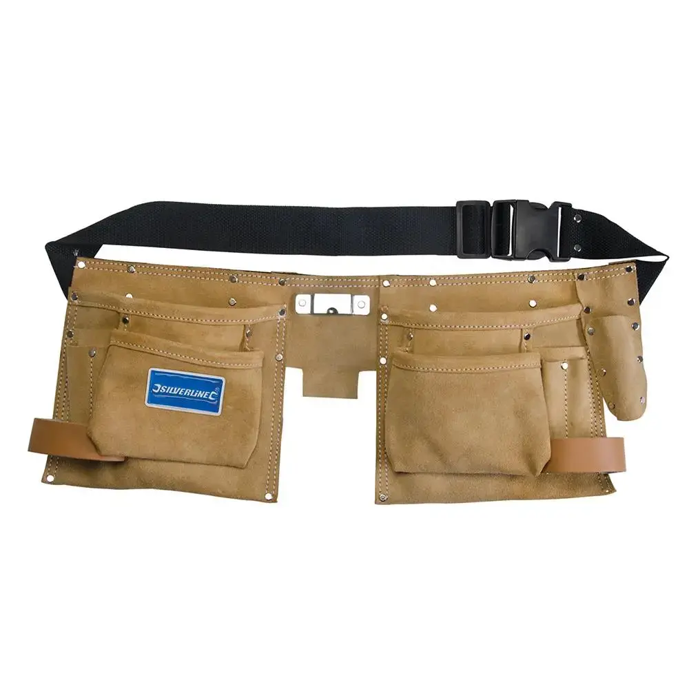 Silverline Double Pouch Tool Belt 8 Pocket 300 X 200Mm Cb05 1