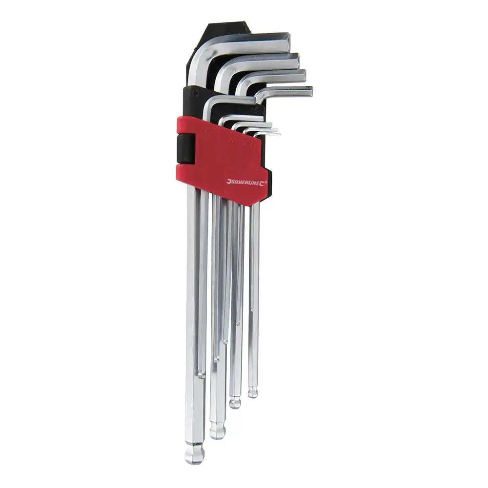 Silverline Expert Hex Key Ball End Set 9Pce 1.5 - 10Mm 675323 1