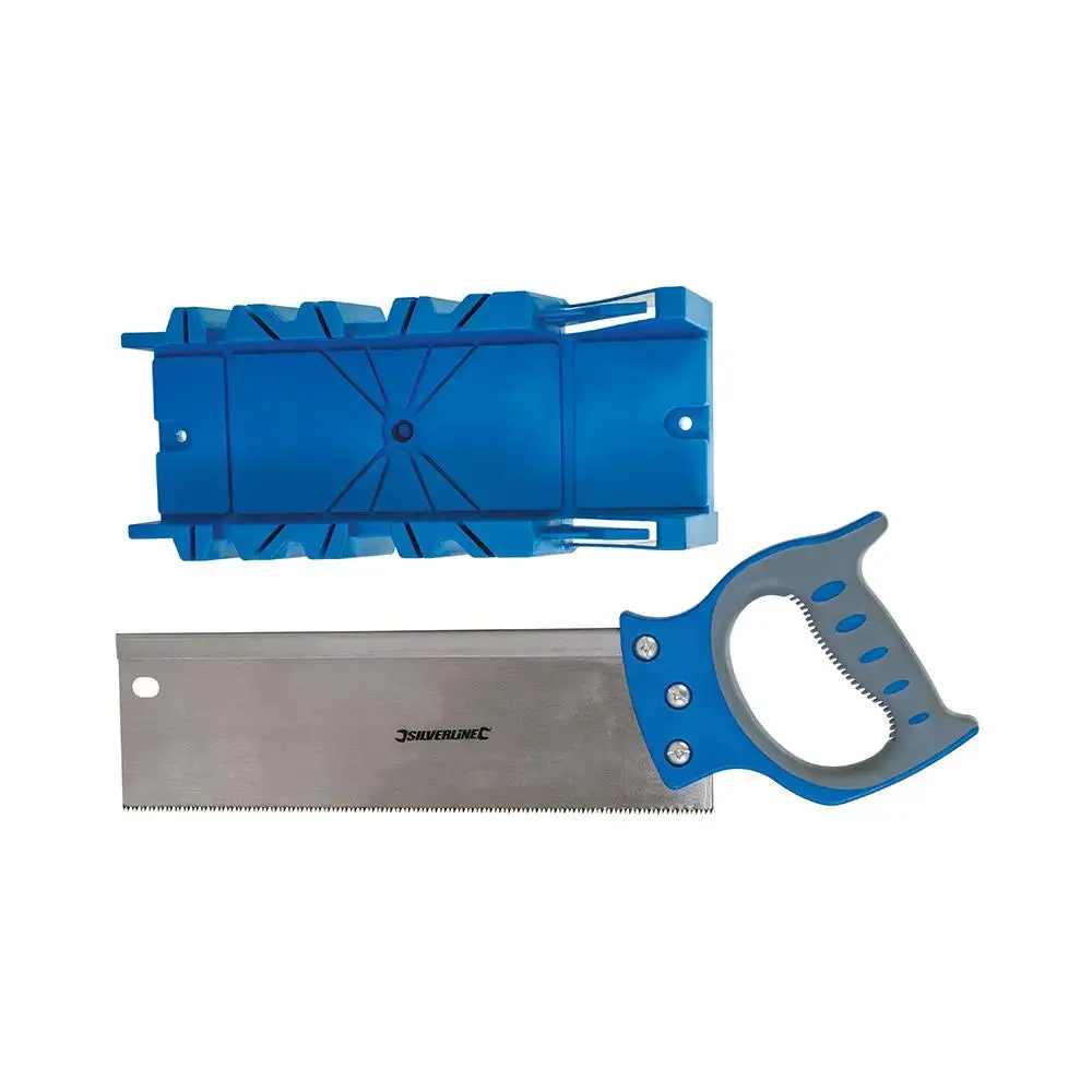 Silverline Expert Mitre Box & Saw 300 X 90Mm 335464 1
