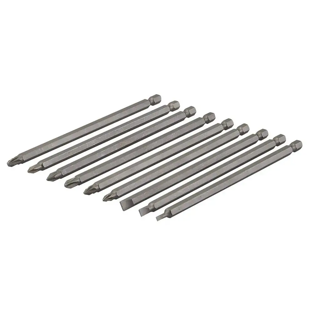 Silverline Extra-Long Power Bit Set 9Pce 150Mm 1