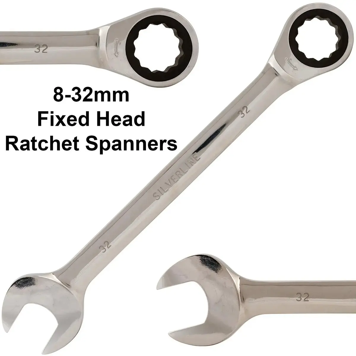 Silverline Fixed Head Ratchet Spanners 1