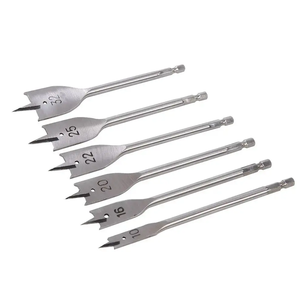 Silverline Flat Bit Set 6Pce 10 - 32Mm 282566 1