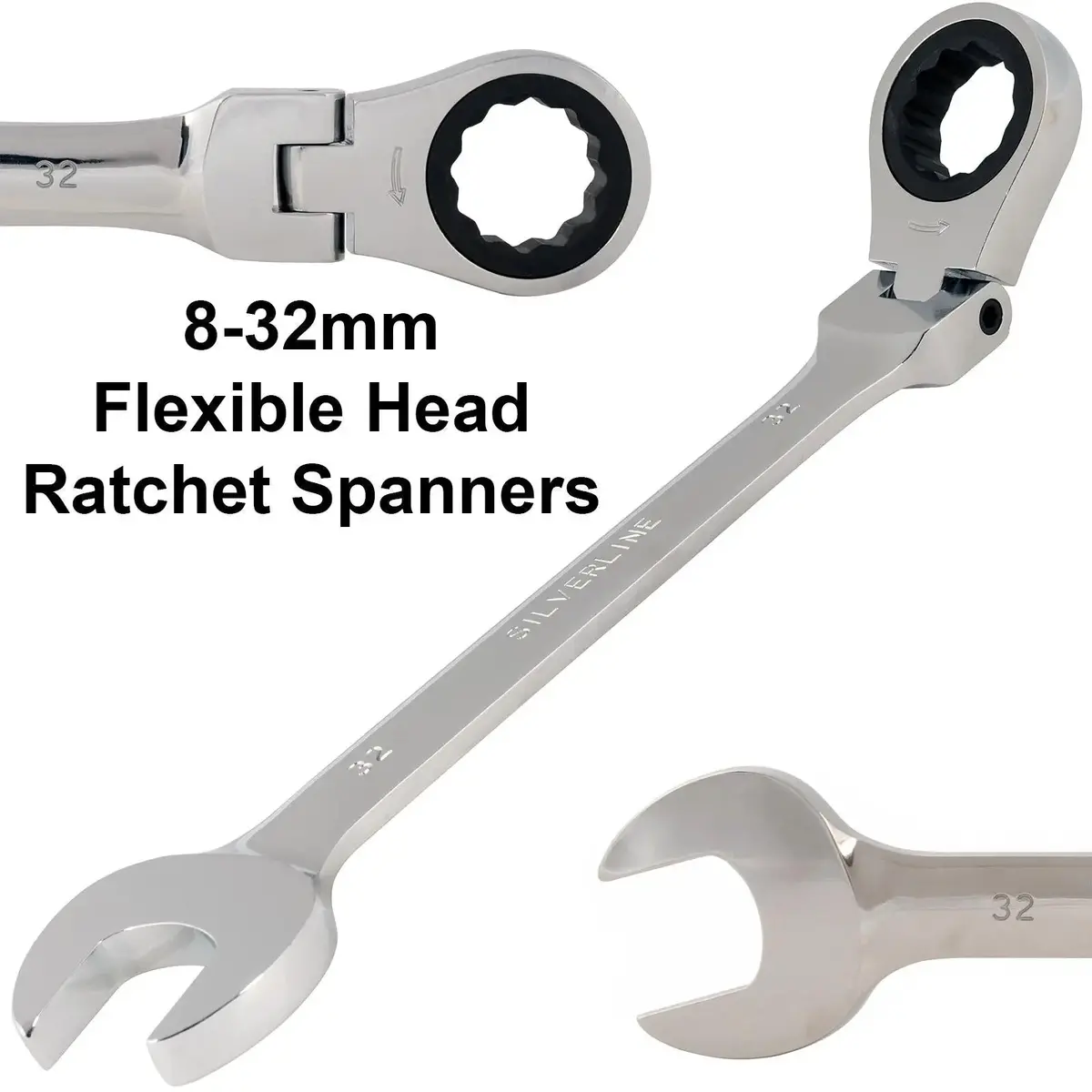 Silverline Flexible Head Ratchet Spanners 1