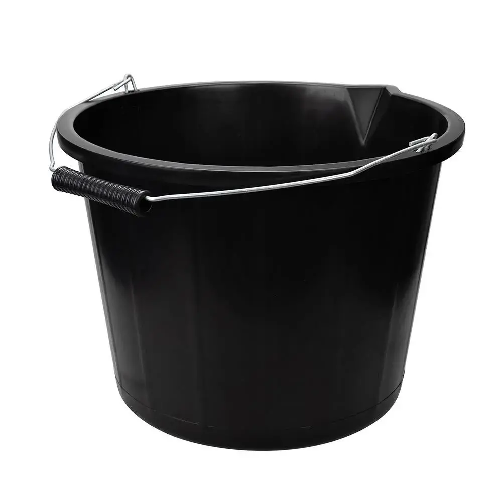 Silverline Heavy Duty Builders Bucket Black 15Ltr 999406 1