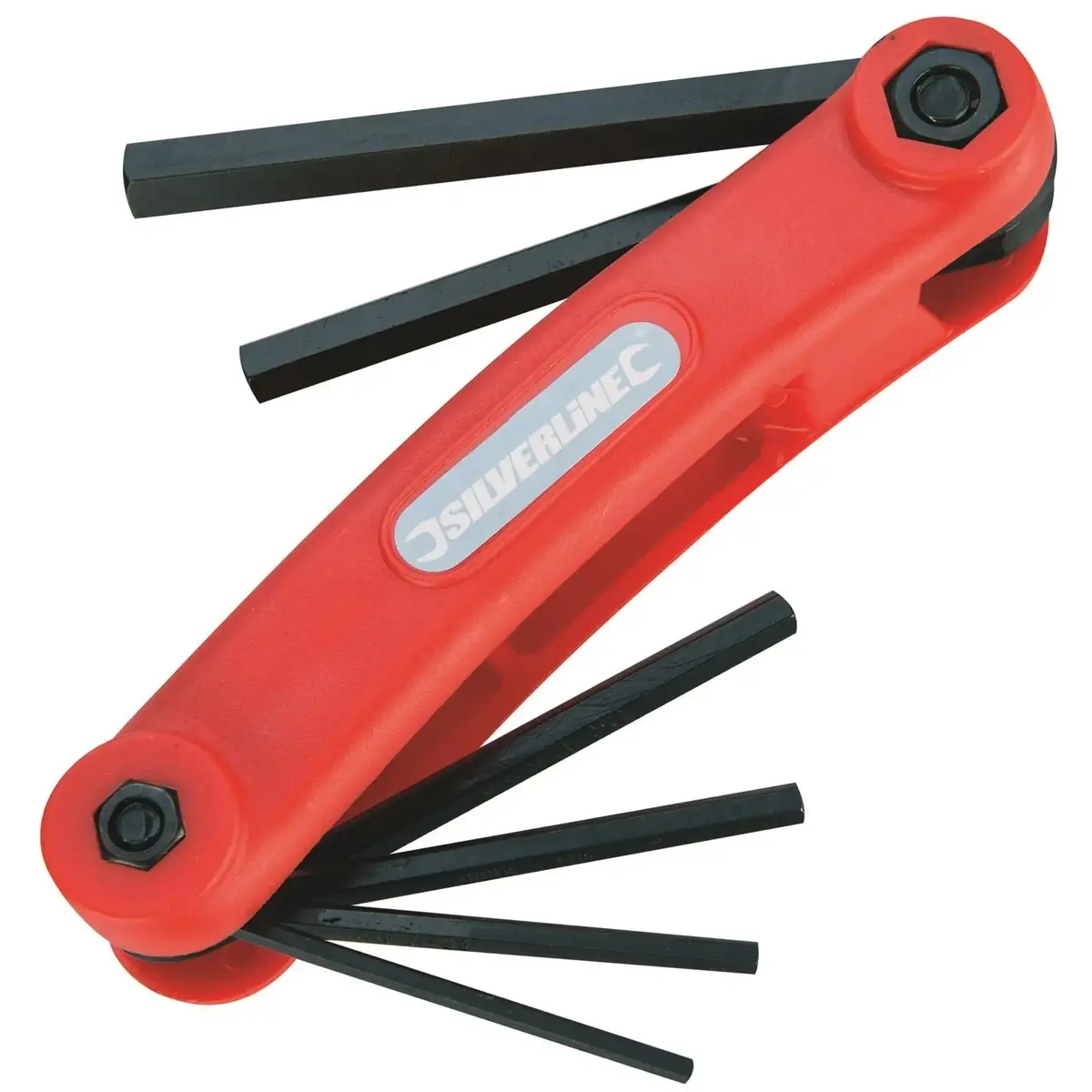 Silverline Hex Key Tool Set Metric Allen Hexagon Wrench 7Pc 2.5-10Mm 1