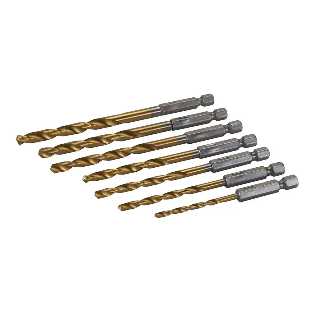Silverline Hex Shank Drill Bit Set 7Pce 3 - 6.5Mm 819714 1