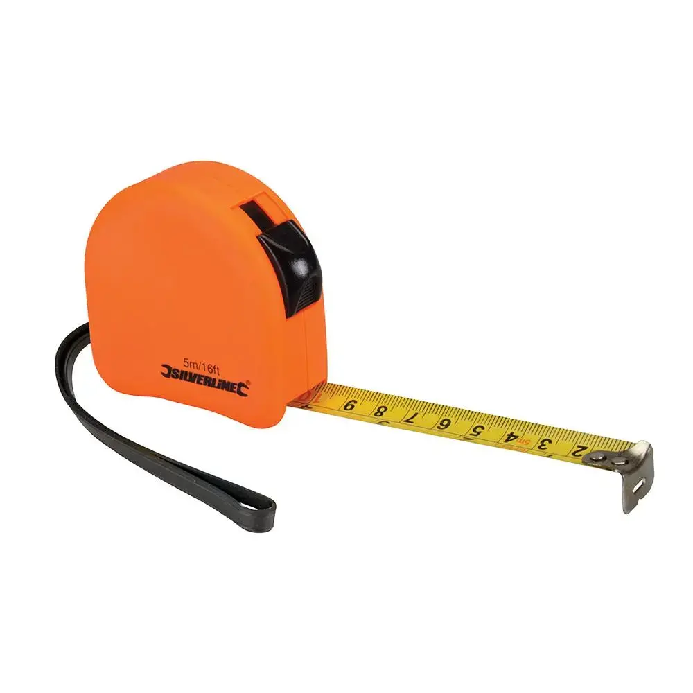 Silverline Hi-Vis Contour Tape 5M / 16Ft X 19Mm Mt05 1