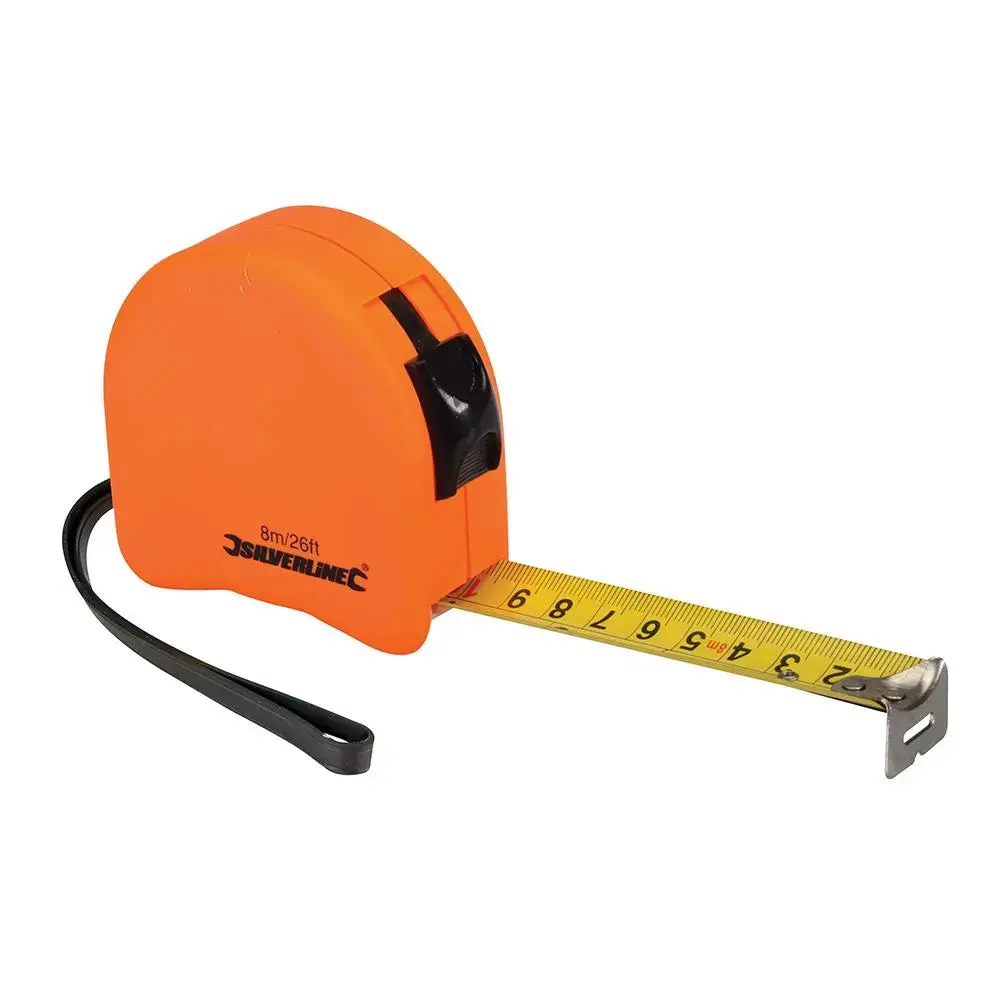 Silverline Hi-Vis Contour Tape 8M / 26Ft X 25Mm Mt08 1