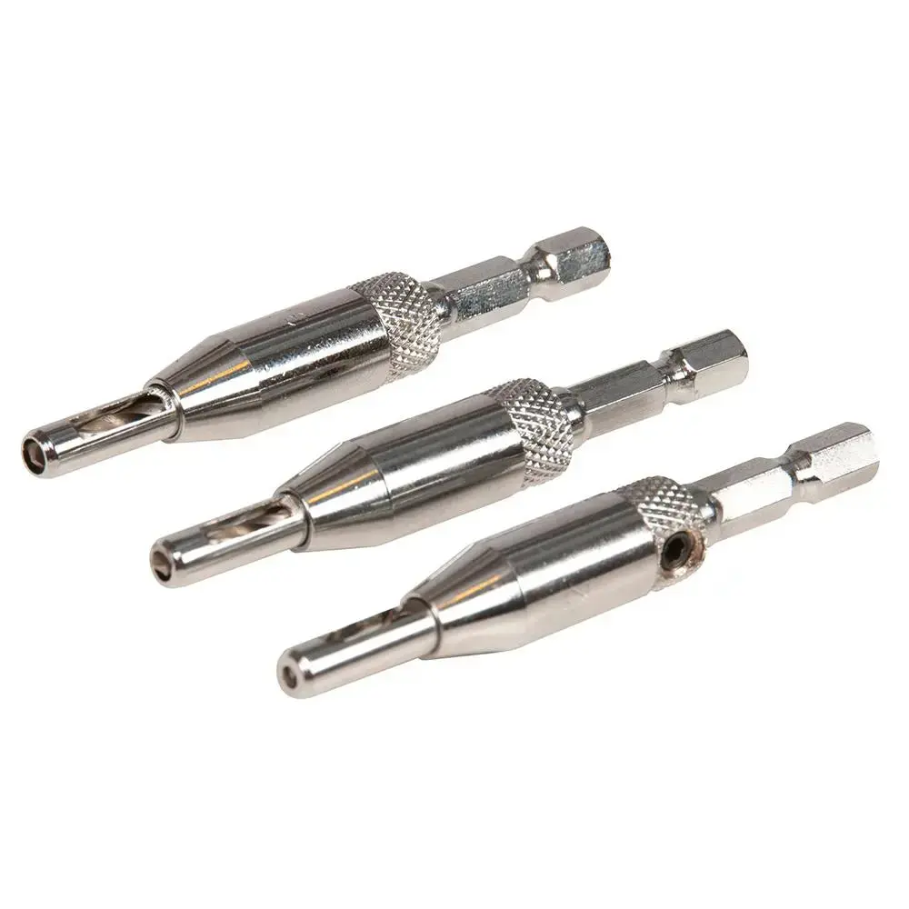Silverline Hinge Drill Bit Set 3Pce 2, 2.8 & 3.6Mm 380647 1