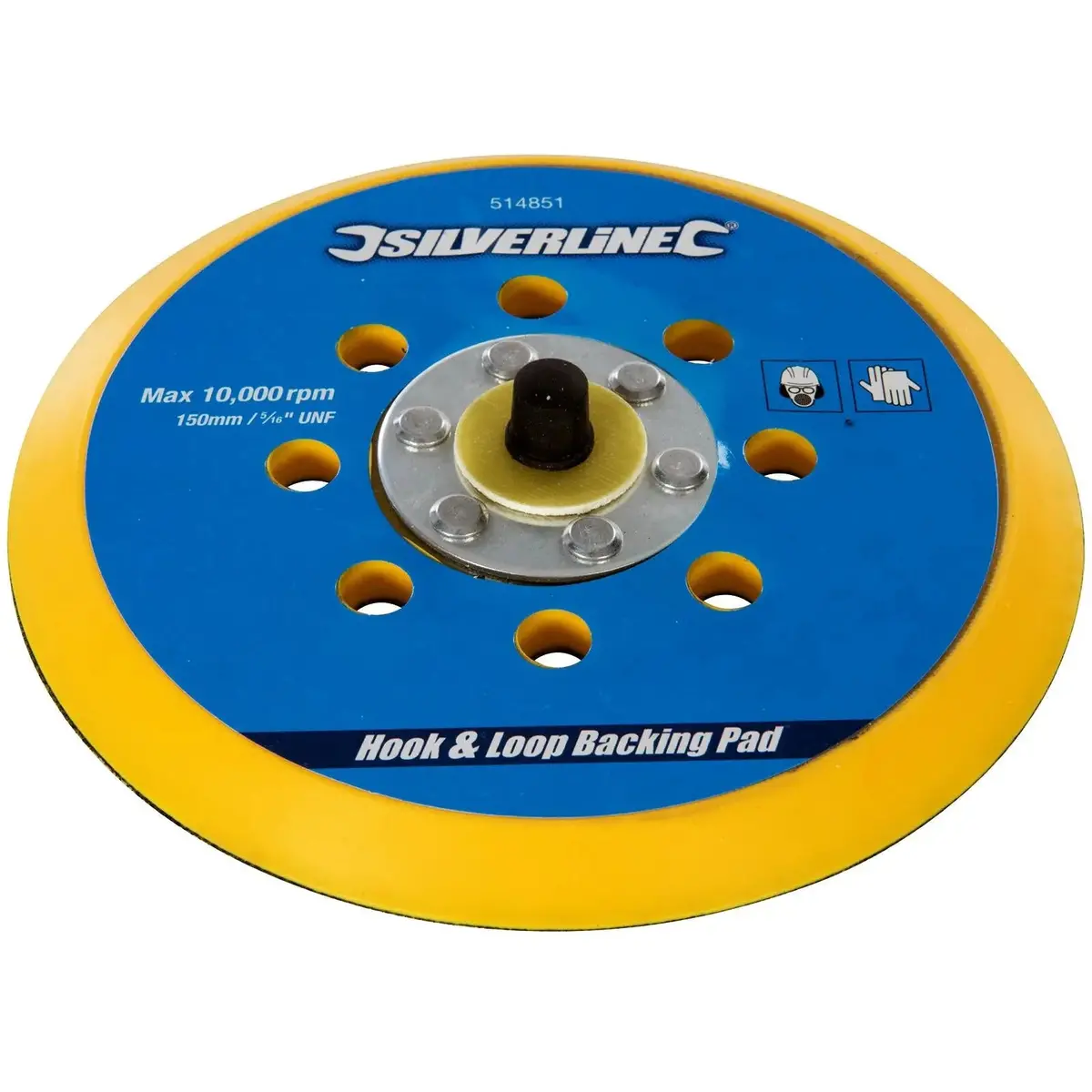Silverline Hook & Loop Backing Pad 5/16" Unf 125 Or 150Mm 2
