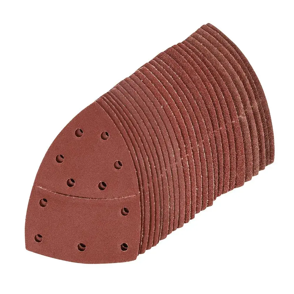 Silverline Hook & Loop Multi-Sander Sheets 102 X 62Mm, 93Mm 25Pk 5 40, 60, 80, 120, 180 Grit 427816 1