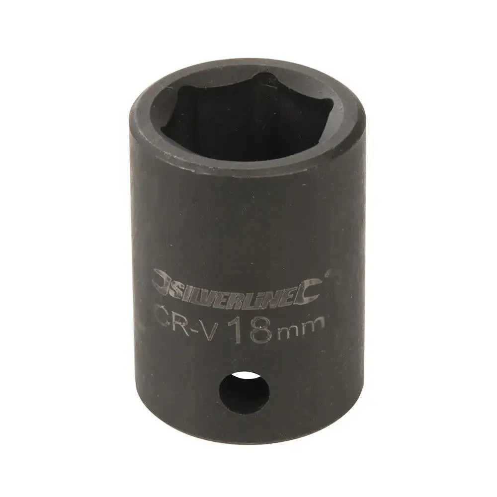 Silverline Impact Socket 1/2" Drive 6Pt Metric 18Mm 467682 1
