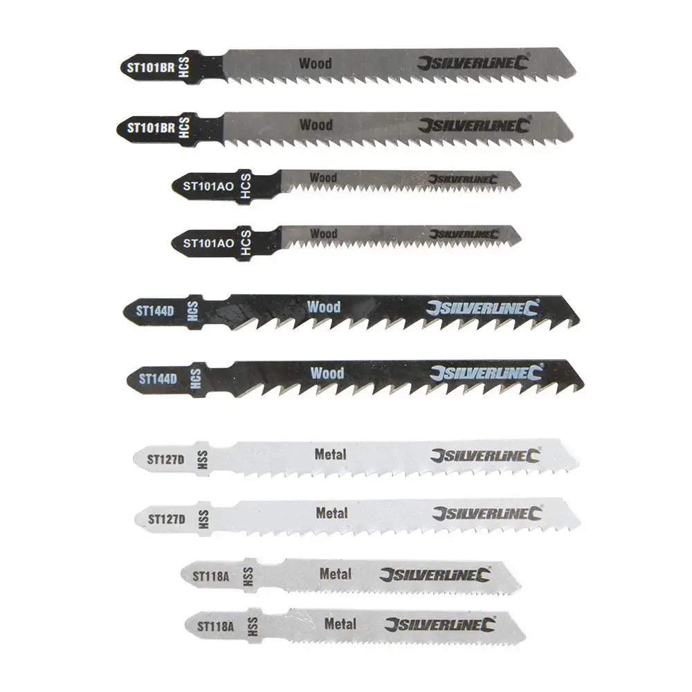 Silverline Jigsaw Blade Set 10Pce Wood/Metal 234060 1