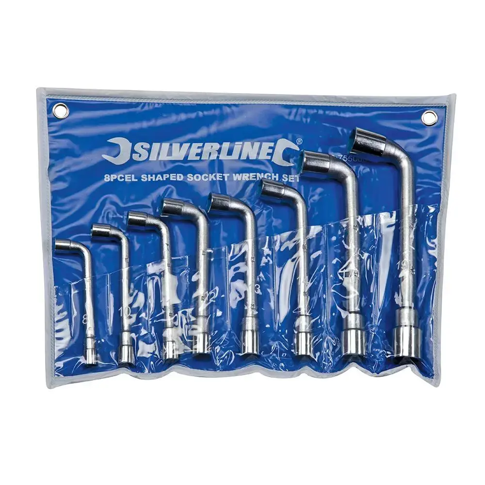 Silverline L-Shaped Socket Spanner Set 8Pce 8 - 19Mm 755060 1