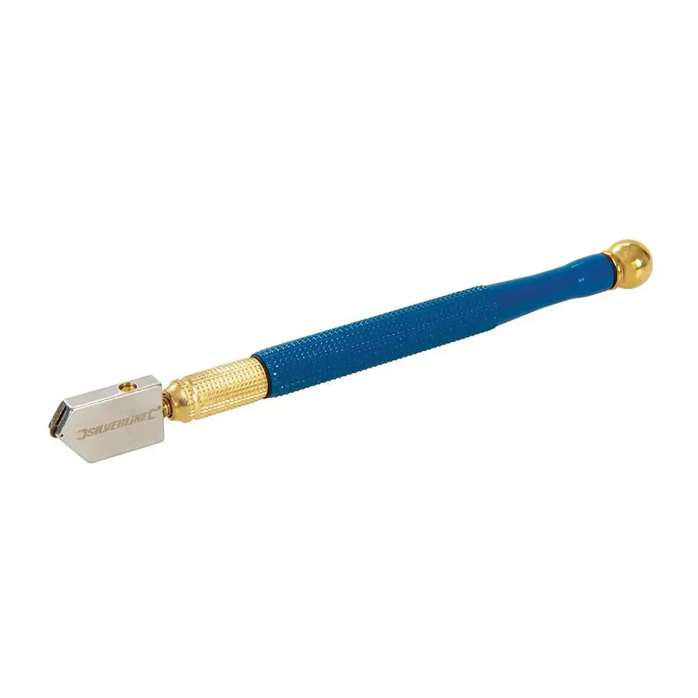 Silverline Lubricated Glass Cutter Oil Reservoir Tungsten Carbide Mirror 1