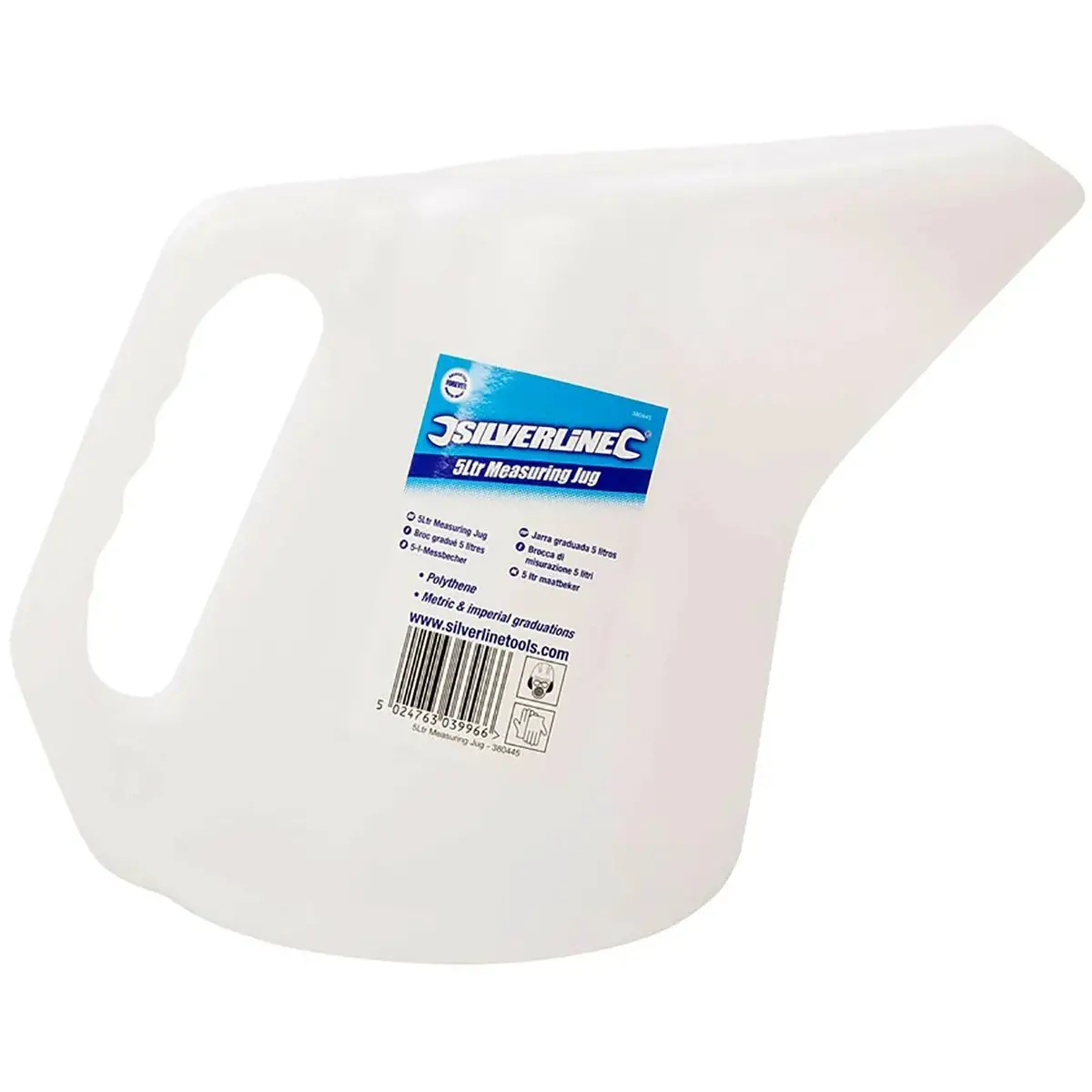 Silverline Measuring Jug Fuel Fluid Oil Transfer Pouring Metric Imperial 5 Litre 1