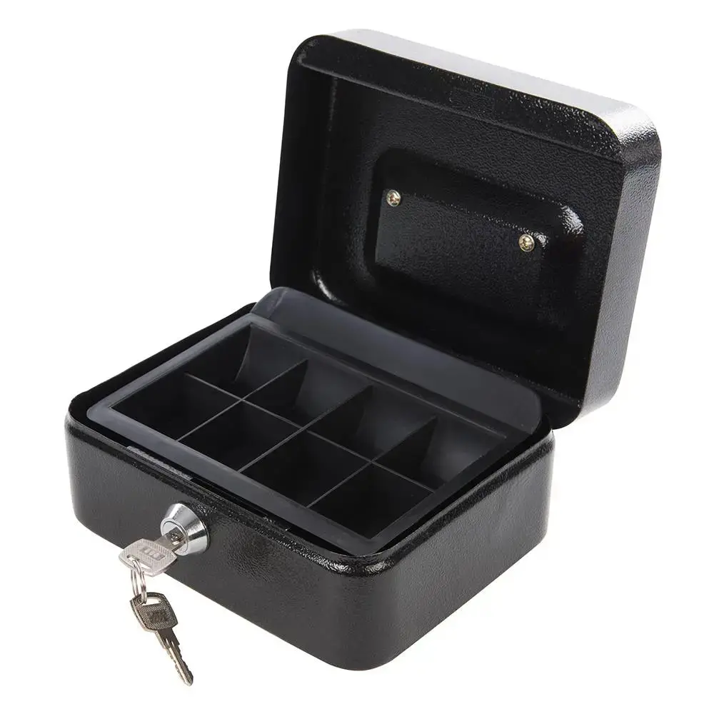 Silverline Metal Cash & Valuables Box Keyed 165 X 128 80Mm 795764 1