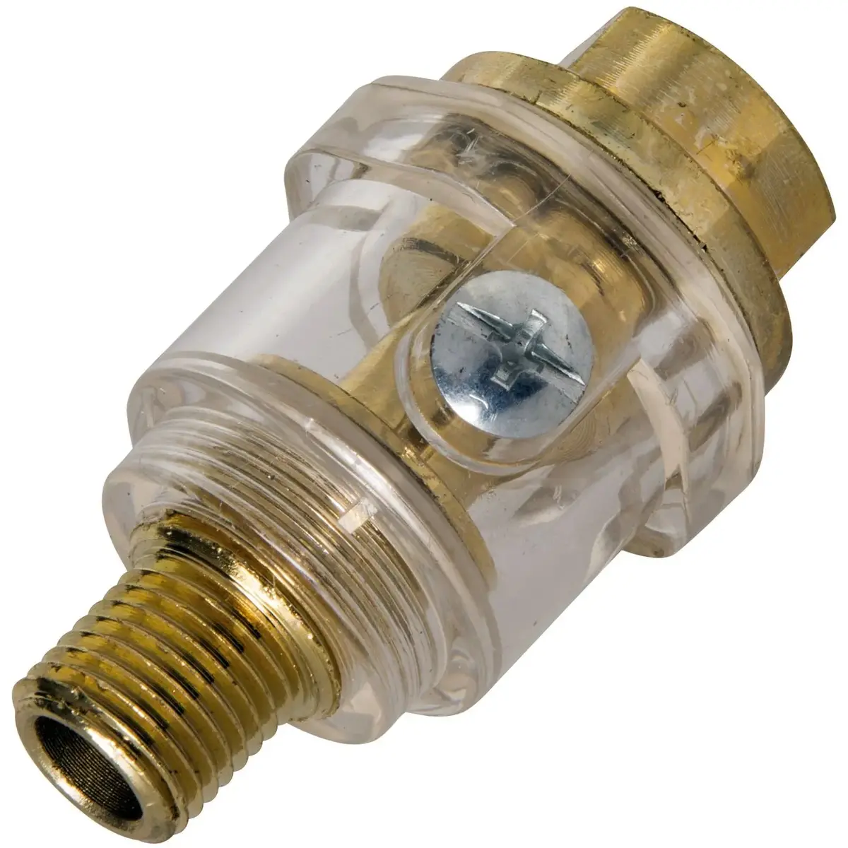Silverline Mini In Line Oiler Lubricator 1/4" Bsp Male & Female Brass Air 1