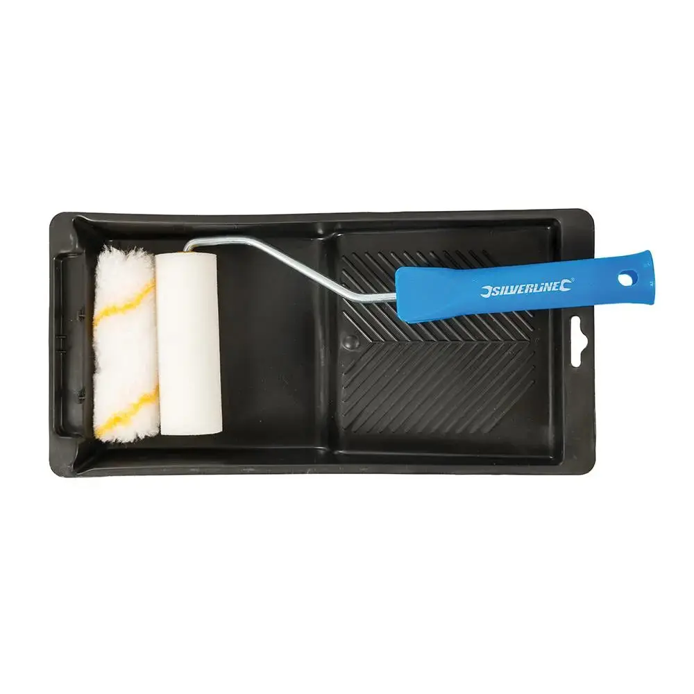 Silverline Mini Roller & Tray Set 100Mm 947598 2