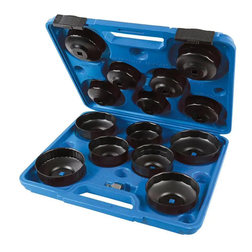 Silverline Oil Filter Wrench Set 15Pce 65 - 93Mm 952159 1