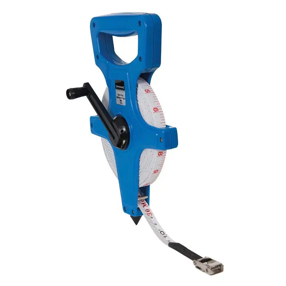 Silverline Open Reel Surveyors Tape 30M / 100Ft X 13Mm Mt45 1