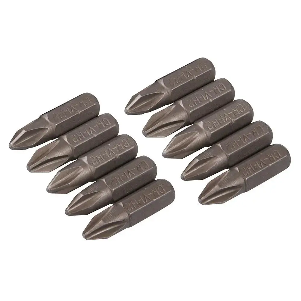Silverline Phillips Cr-V Screwdriver Bits 10Pk Ph2 Sb204 1