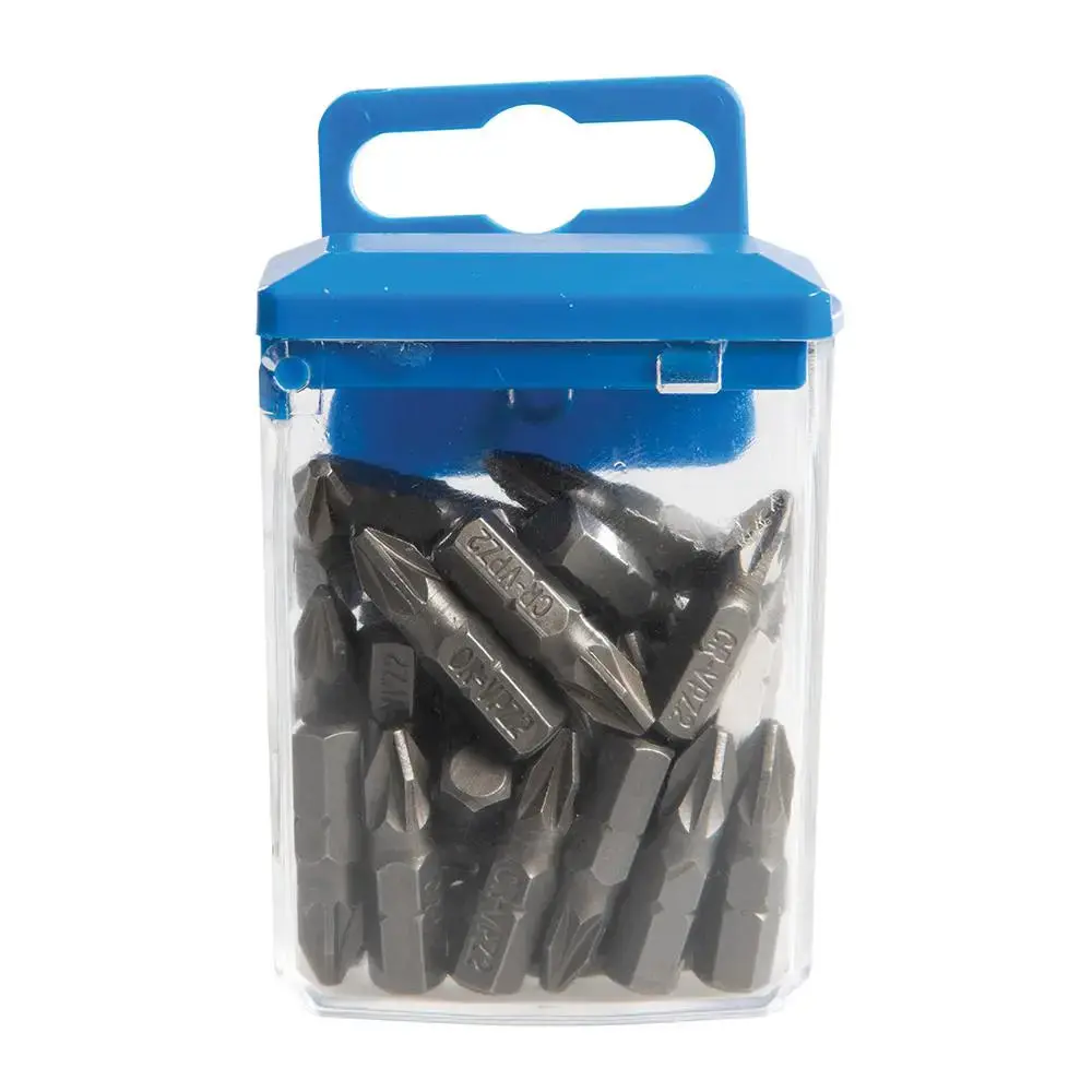 Silverline Pozidriv Cr-V 6150 Screwdriver Bits 30Pk Pz2 443612 1