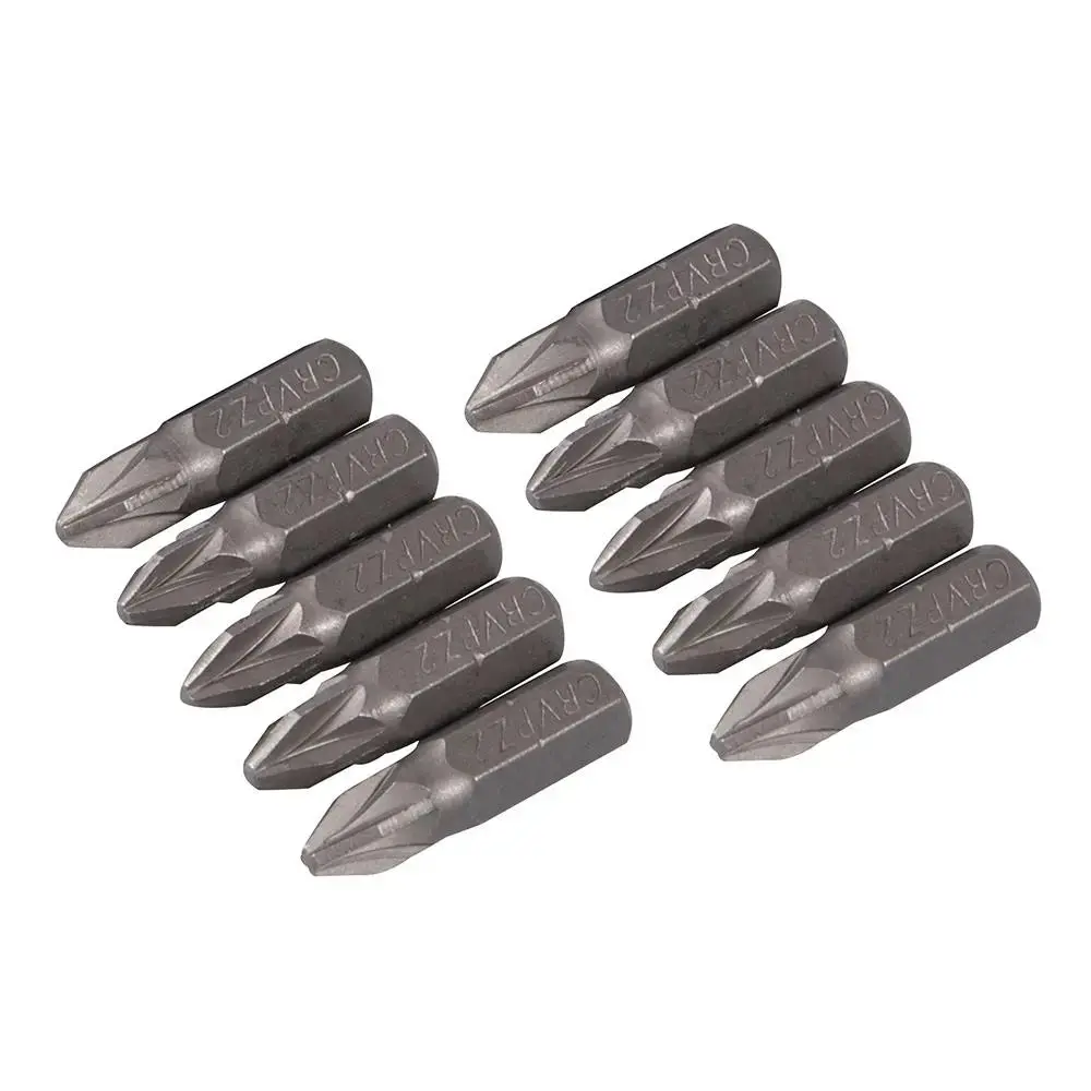 Silverline Pozidriv Cr-V Screwdriver Bits 10Pk Pz2 Sb207 1