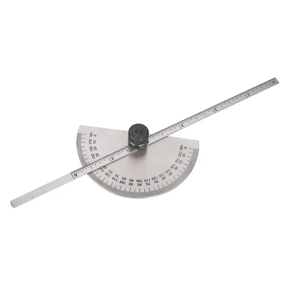 Silverline Protractor With Depth Gauge Scale 150Mm 783181 1