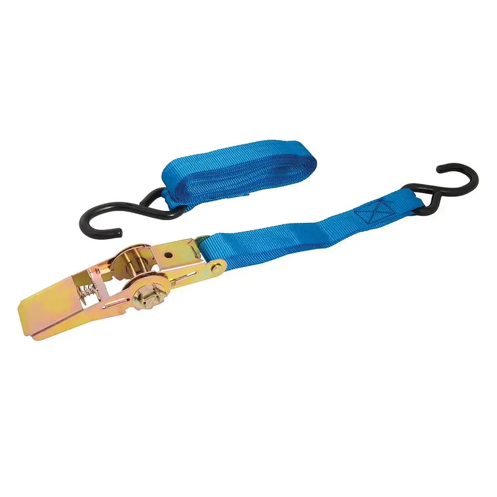 Silverline Ratchet Tie Down Strap S-Hook 4.5M X 25Mm - Rated 250Kg Capacity 500Kg Ms21s 1