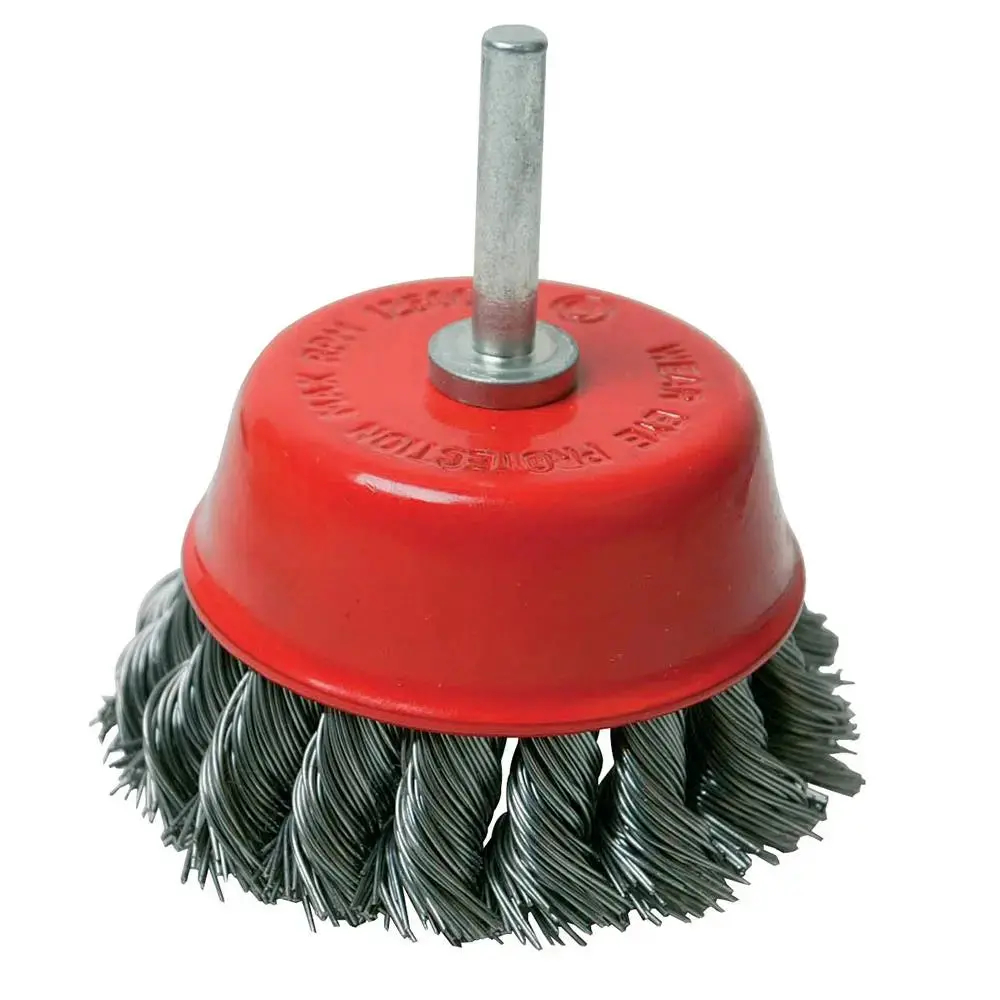 Silverline Rotary Steel Twist-Knot Cup Brush 75Mm 244983 1