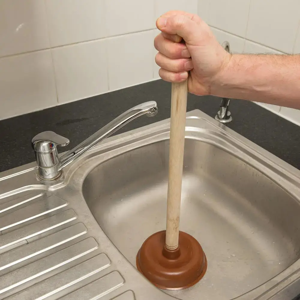 Silverline Sink Plunger 140 X 22Mm Toilet Bath Shower Drain Pipe Unblocker 1