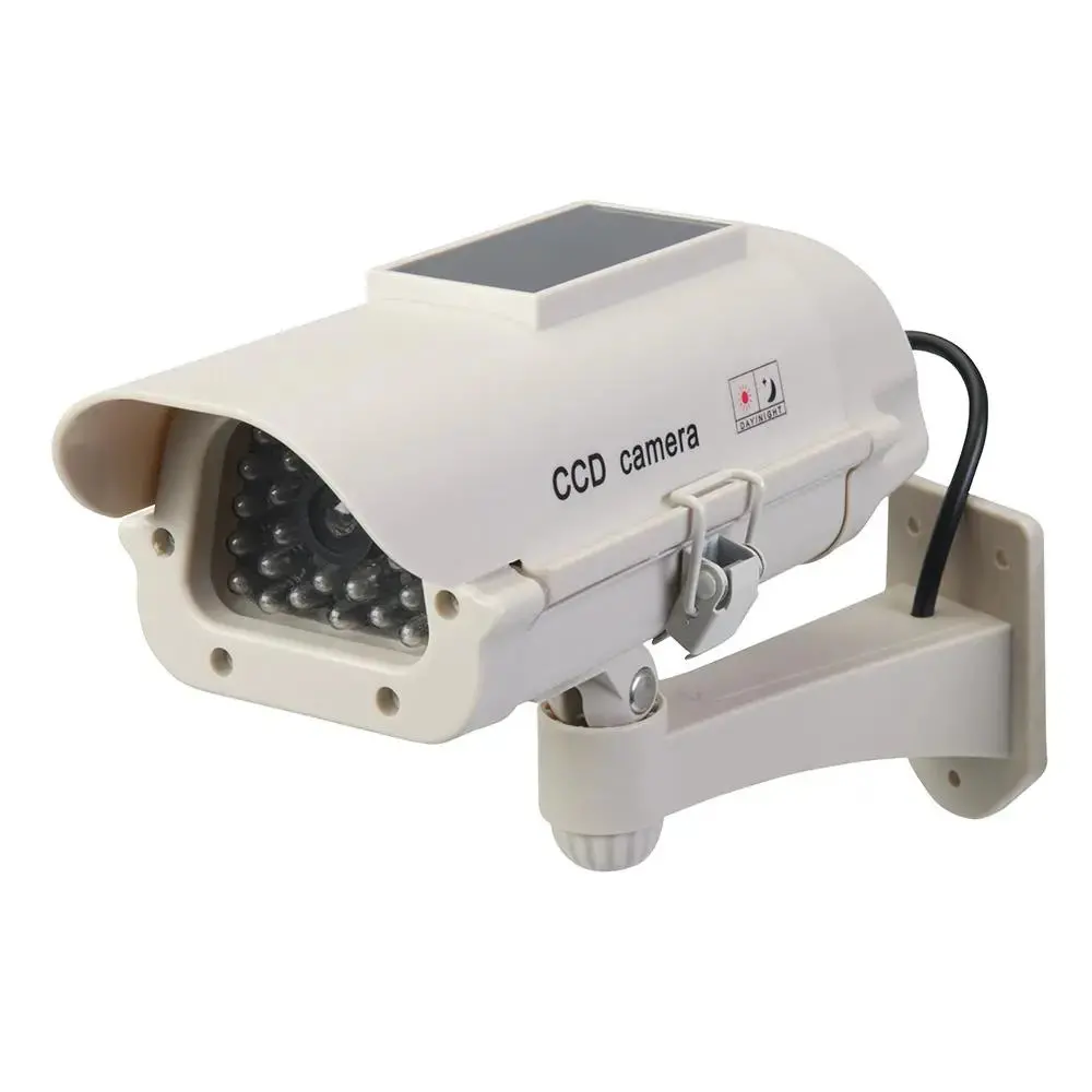 Silverline Solar-Powered Dummy Cctv Camera With Led 614458 1