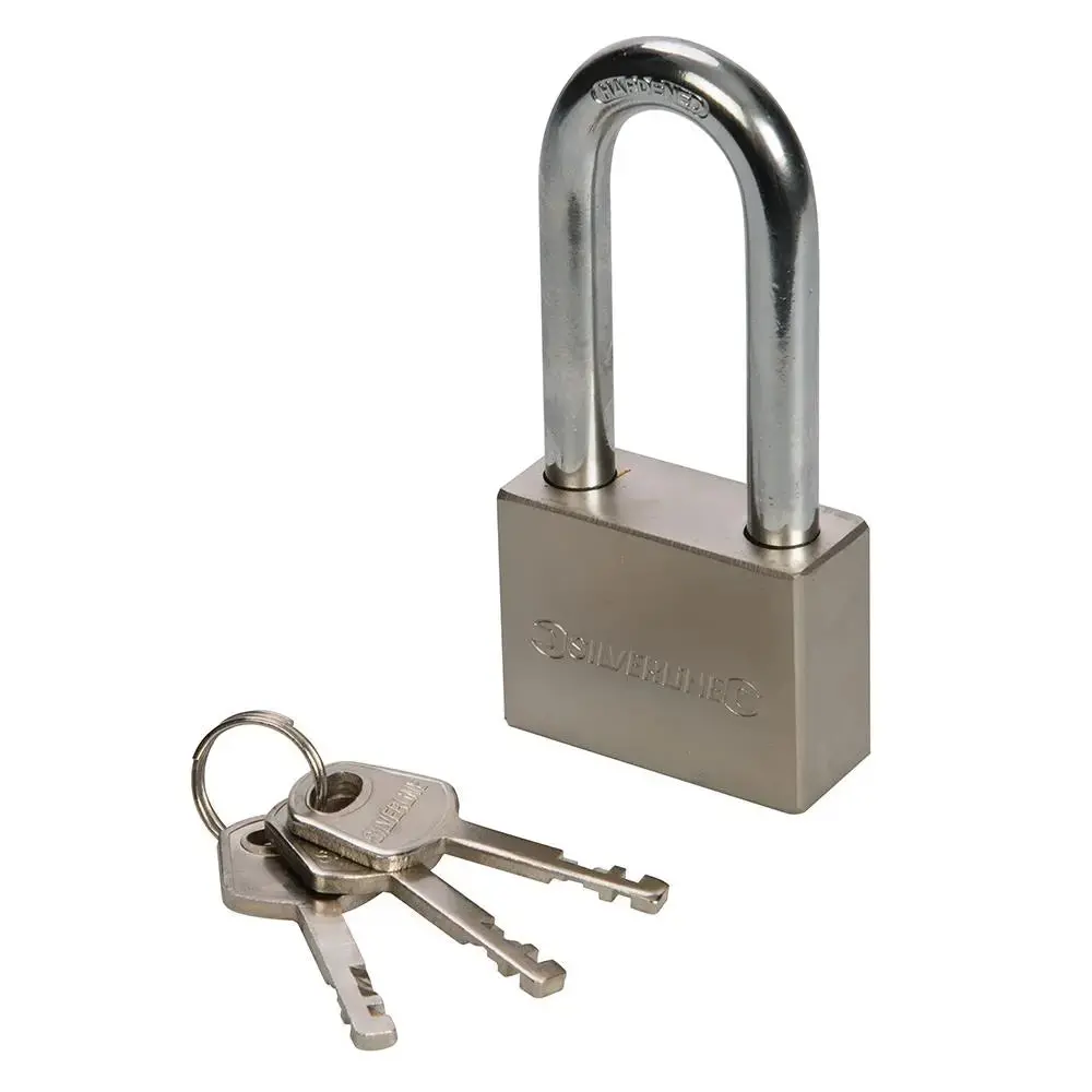 Silverline Steel Padlock Long Shackle 40Mm 199876 1