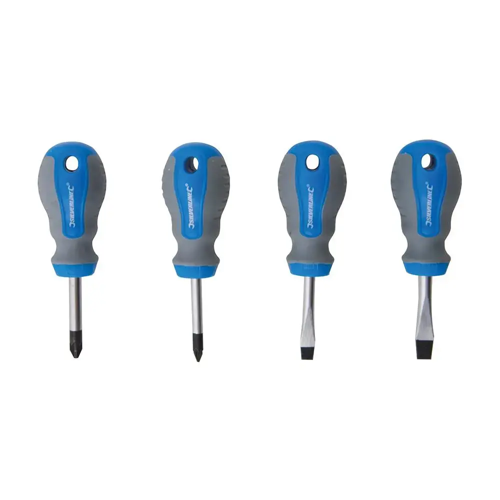 Silverline Stubby Screwdriver Set 4Pce 893790 1