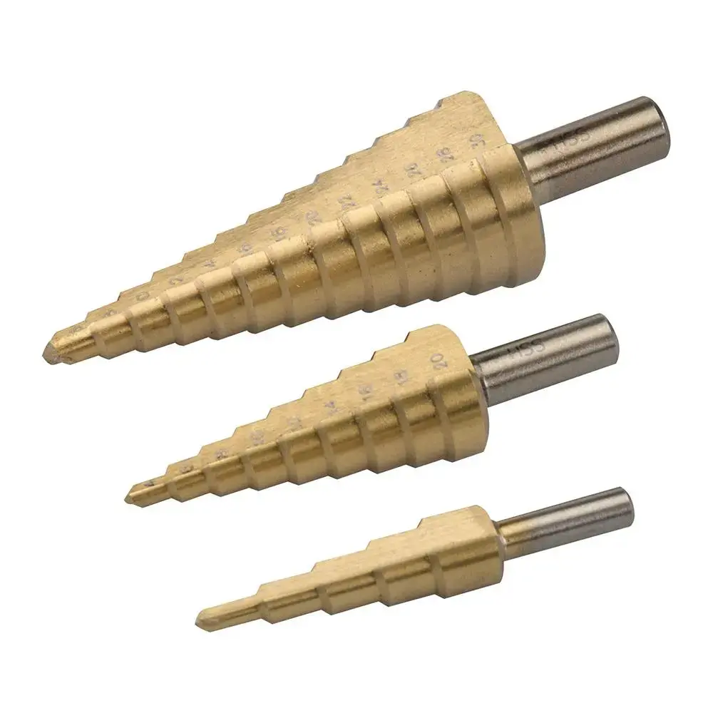 Silverline Titanium-Coated Hss Step Drill Set 3Pce 282620 1