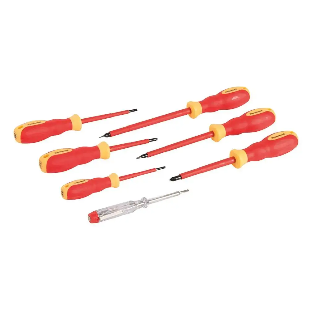 Silverline Vde Soft-Grip Electricians Screwdriver Set 7Pce 928227 1