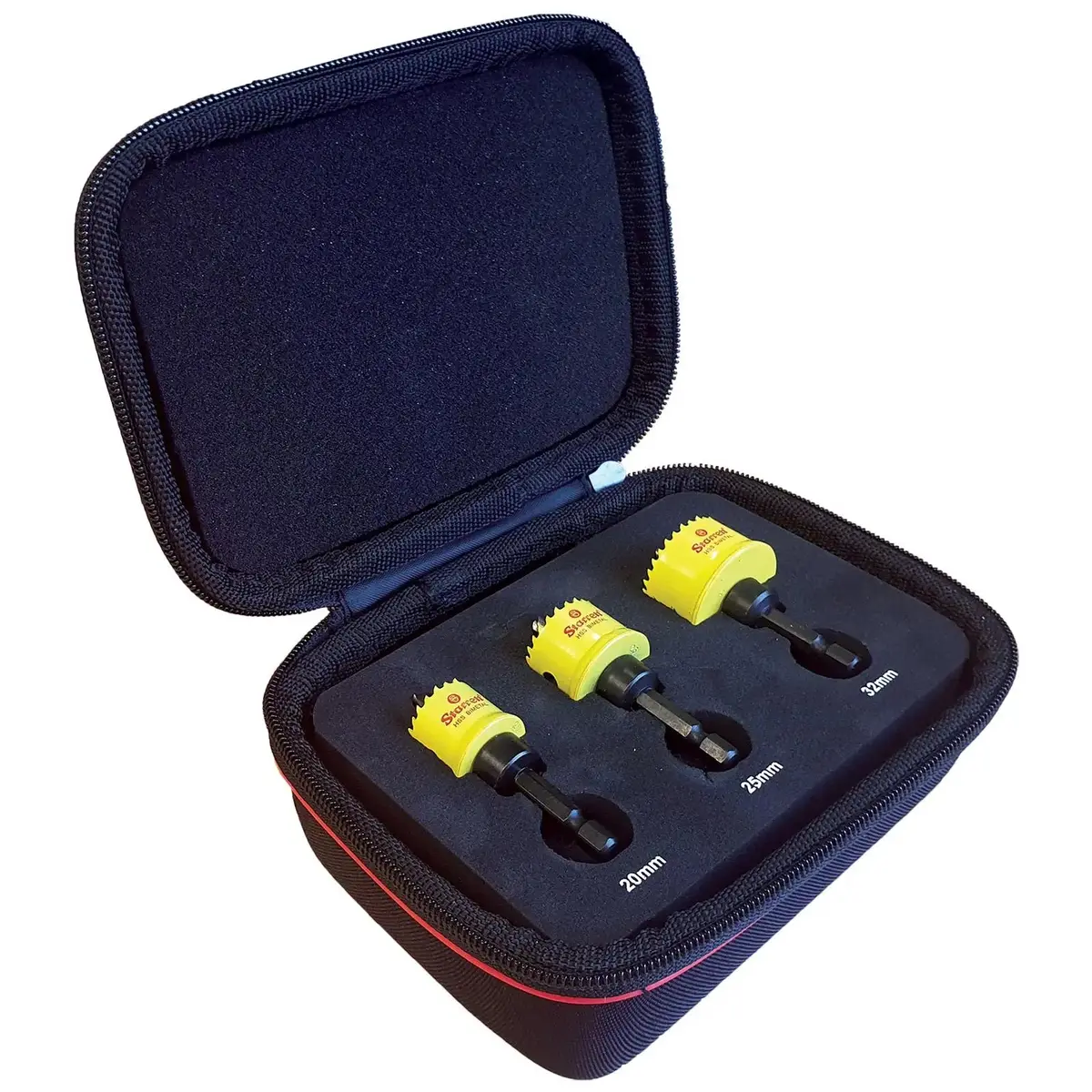 Starrett Cordless Smooth Cut Csc Electricians Holesaw Kit 3 Piece 20 Mm 25 Mm 32 Mm Bf1420 Kcs03001 1