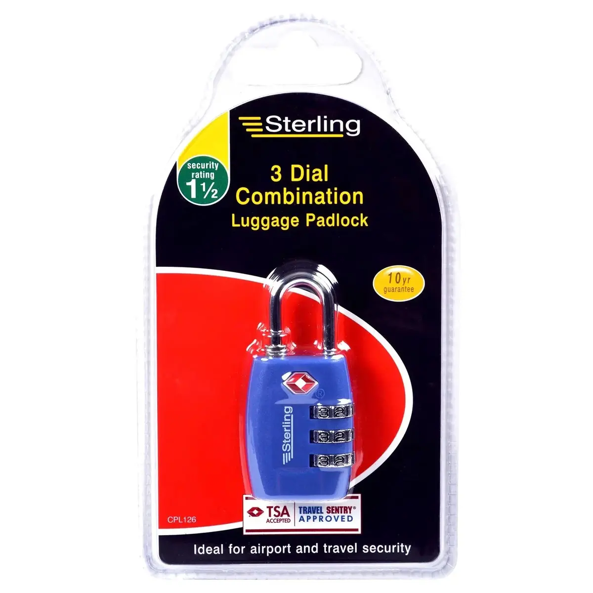 Sterling 3 Dial Combination Luggage Padlock Tsa Accepted 1