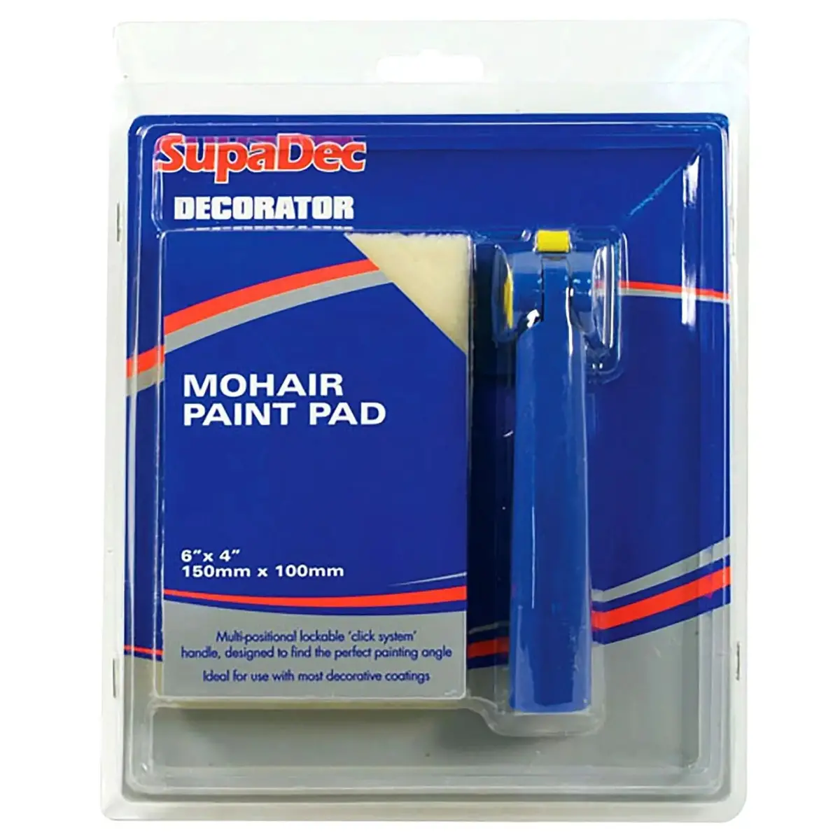 Supadec Decorator 150Mm X 100Mm Mohair Paint Pad Set With Handle 1