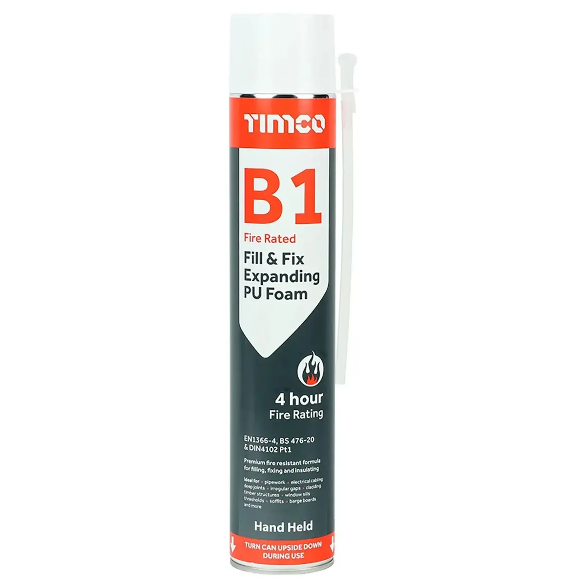 Timco B1 Fill And Fix Expanding Pu Foam Fire Rated 750Ml Can Hand Held 1