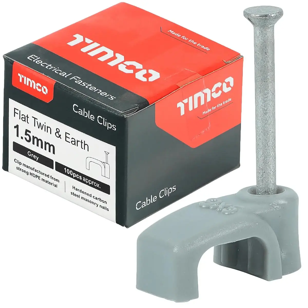 Timco Cable Clips Flat Twin And Earth 100 Box 1.5-10Mm Choose Size 1