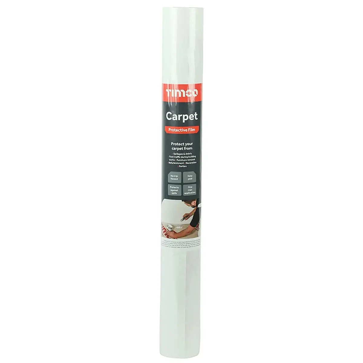 Timco Carpet Protective Film 25M X 600Mm Roll 1