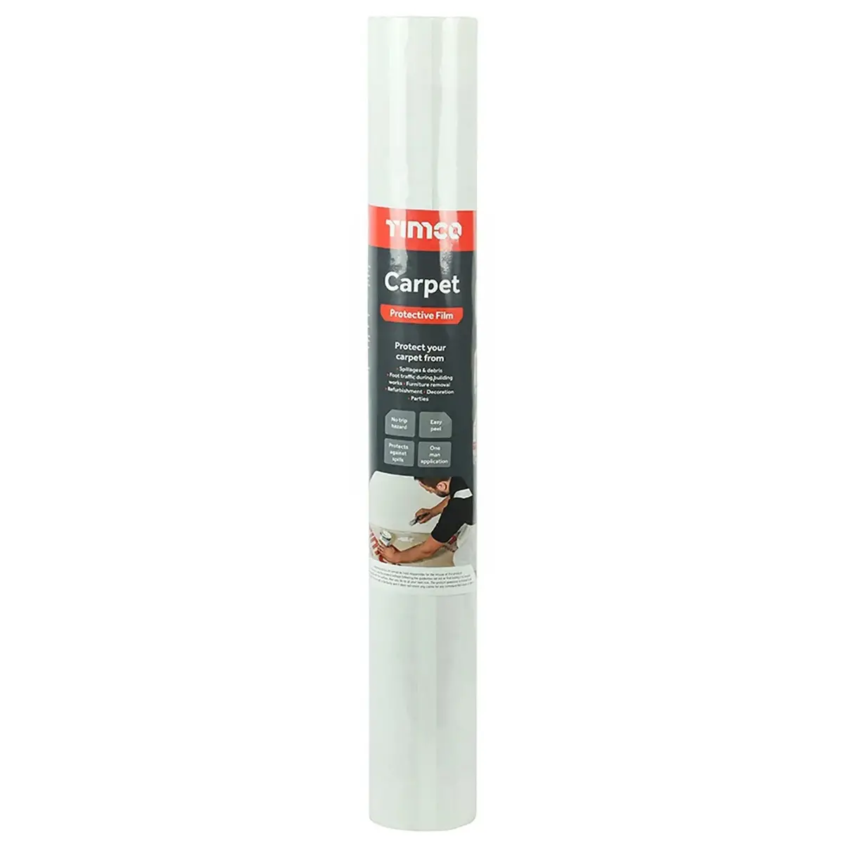 Timco Carpet Protective Film 50M X 600Mm Roll 1