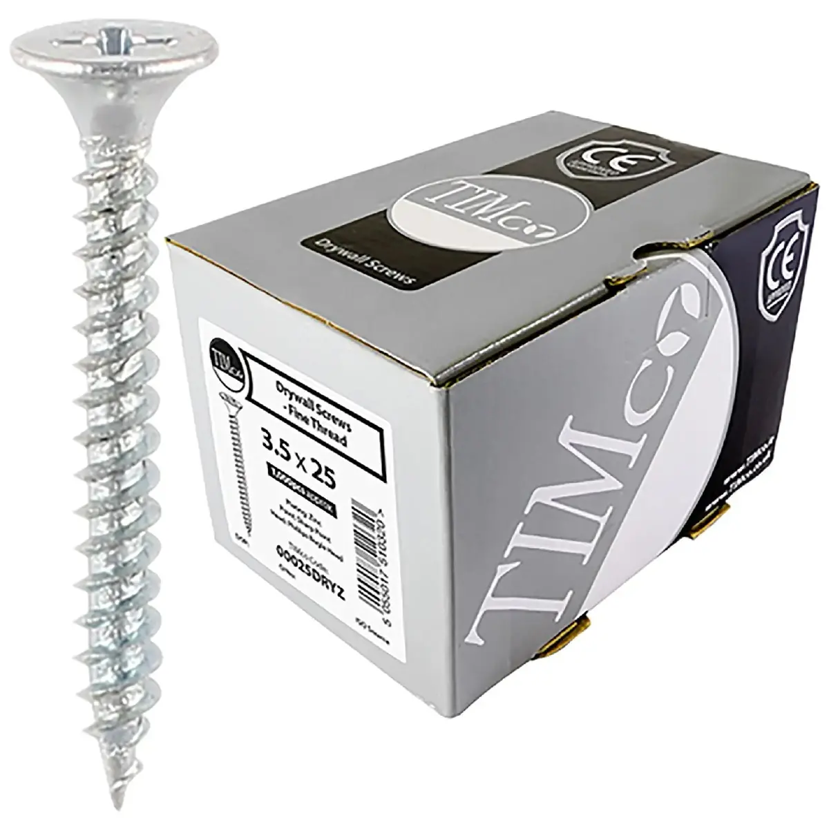 Timco Drywall Metal Stud Plasterboard Screws Bugle Fine Thread Zinc Phillips Head Boxed 1