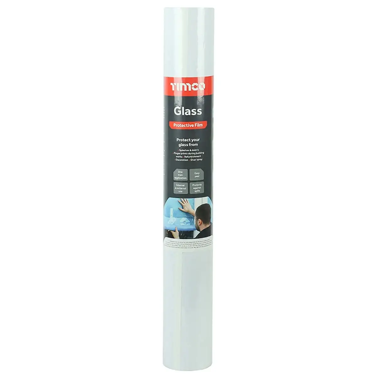 Timco Glass Protective Film 50M X 600Mm Roll 1