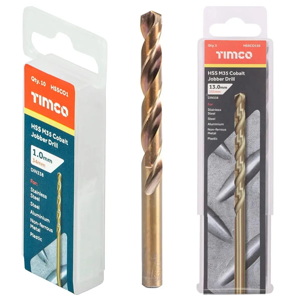 Timco Hss Cobalt Jobber Metal Drill Bits M35 Tube Din338 1-13Mm - Choose Size 1
