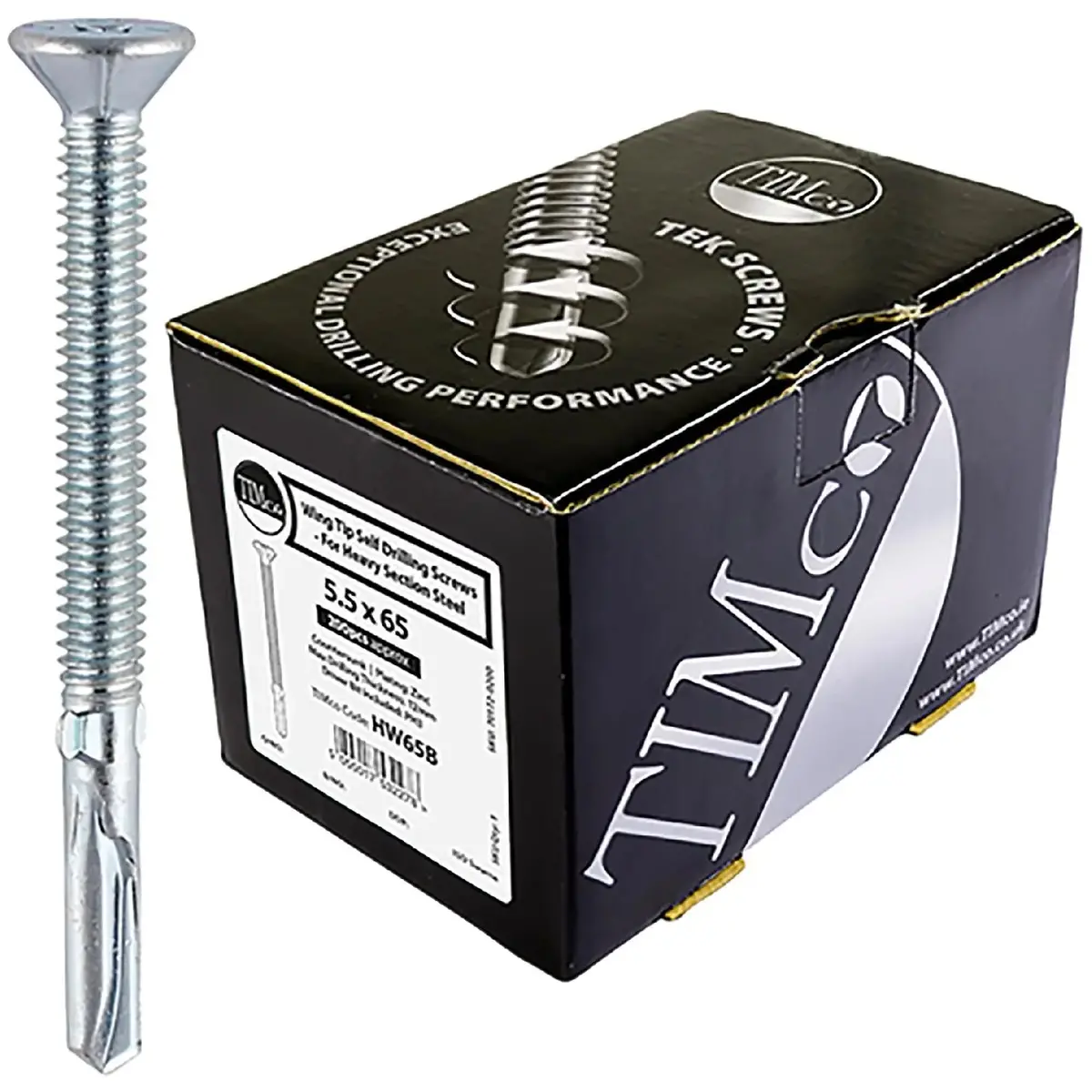 Timco Metal Construction Tek Screws Timber To Heavy Section Wing Tip Countersunk 1