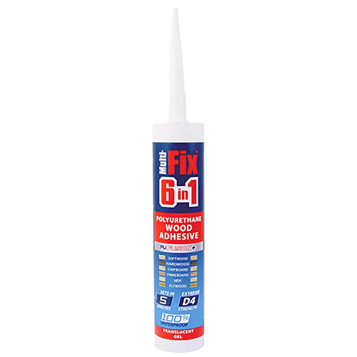 Timco Pu Wood Adhesive Glue 5 Minute D4 Translucent Gel 310Ml Cartridge 1
